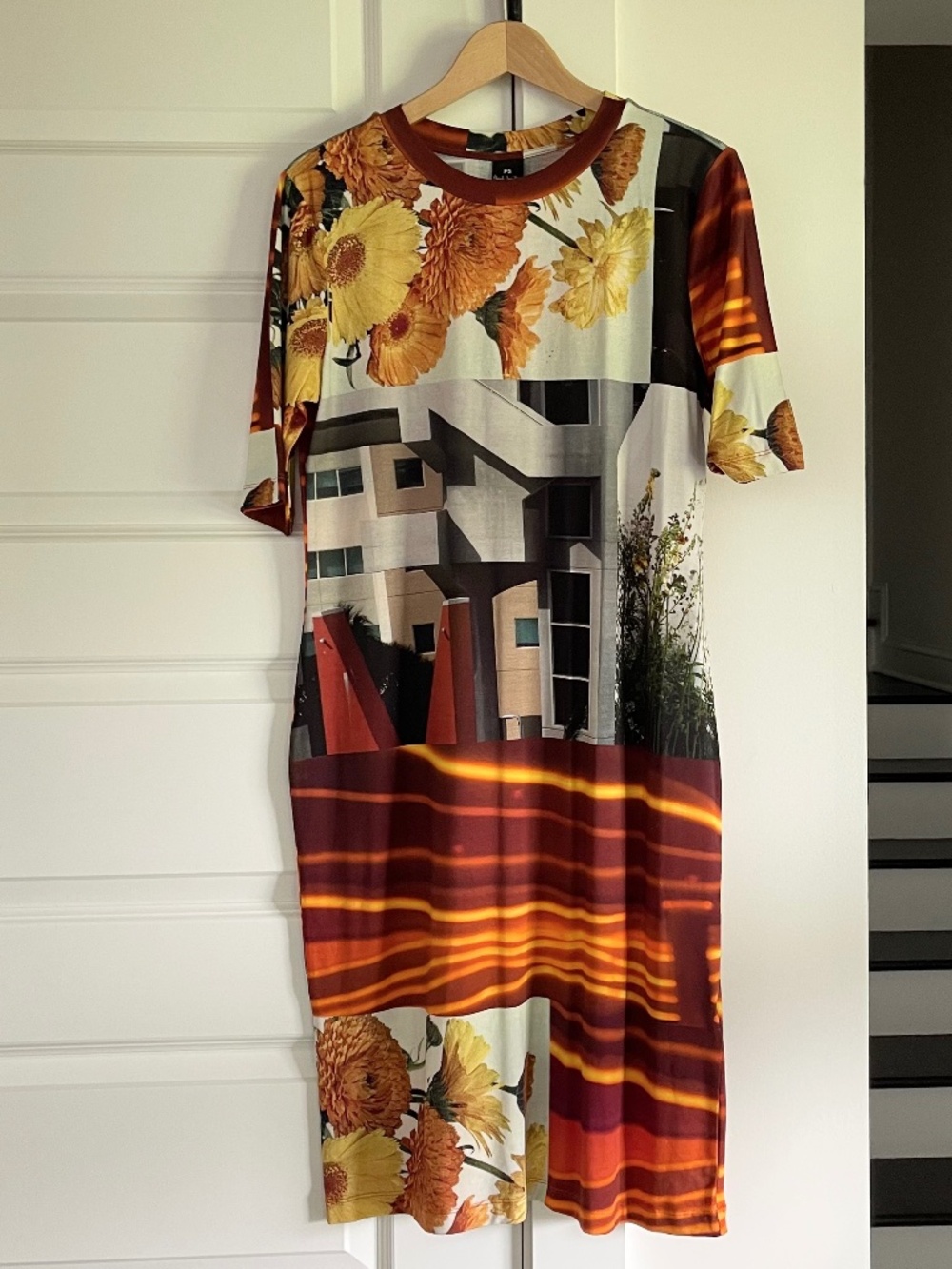 RARE! Paul Smith NWT ‘Daydreaming Floral’ Graphic Print Jersey Dress ~ Size XL - Picture 3 of 10